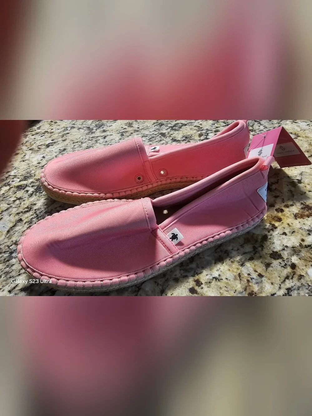 NWT SIMPLY SOUTHERN Women’s Coral Canvas Espadrille Slip-Ons SZ 7